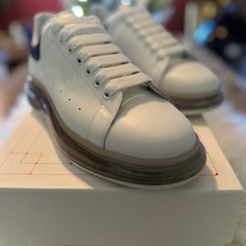 Alexander McQueen Oversized Sneakers – White with Clear Sole (Men’s 43.5 / US 10